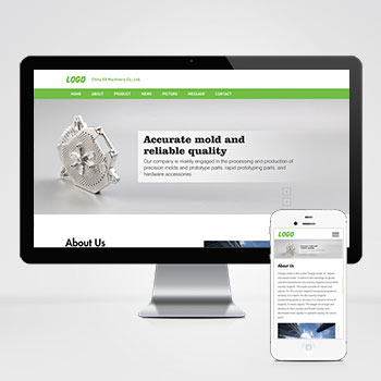 (自適應(yīng)手機端)綠色五金零件英文PHP外貿(mào)網(wǎng)站建設(shè)案例 精密模具零件加工類網(wǎng)站制作案例