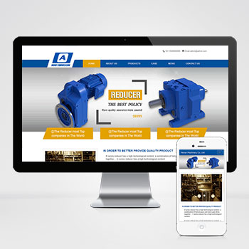 (自適應(yīng)手機端)減速機械英文外貿(mào)公司通用PHP網(wǎng)站建設(shè)案例 藍(lán)色外貿(mào)企業(yè)網(wǎng)站制作案例