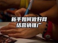 新手如何做好網絡營銷推廣